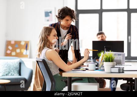 business team or startuppers working at office Stock Photo