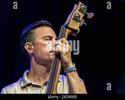 Concert of Iiconic guitarist MIKE STERN and the leggend of drums DENNIS CHAMBERS at Casa del jazz in Rome on 10.07.2022 for the Roma Summer Fest. Othe Stock Photo