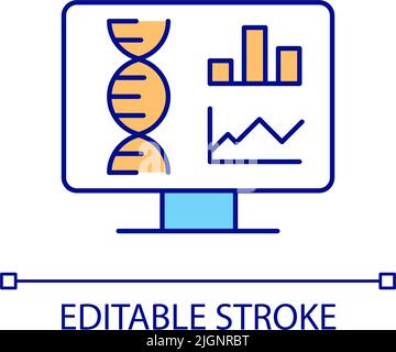 Medical chart RGB color icon Stock Vector