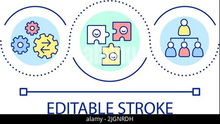 Community building loop concept icon Stock Vector