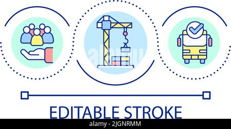 City development loop concept icon Stock Vector