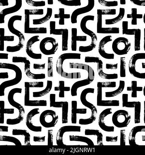 Vector hand drawn geometric shape seamless pattern Stock Vector