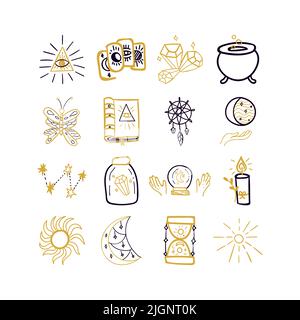 Mystery Doodle Set Isolated Stock Vector