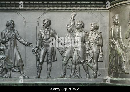 Berlin, Germany - September 15, 2014 : Detail from the monument to Baron Freiherr von Stein in front of the Abgeordnetenhaus in Berlin on September 15 Stock Photo