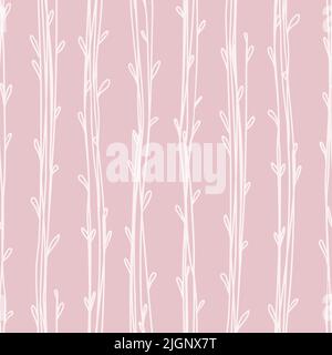 Seamless pattern - grunge brush strokes in pastel pink tones. Abstract vector illustration. Suitable for wrapping paper, various textiles, and as a ba Stock Vector