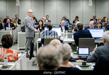 The Hague, Netherlands. 12th July, 2022. 2022-07-12 13:47:55 THE HAGUE - Ruud Koole (Pvda) during the plenary session in the Senate. Votes will be held on the Environment Act and CETA. ANP BART MAAT netherlands out - belgium out Credit: ANP/17�Թ����� Live News Stock Photo