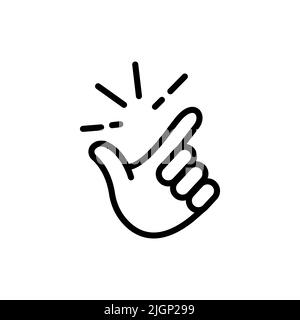 Snap of the fingers icon, Finger Snap Icon Flat Vector Stock Vector