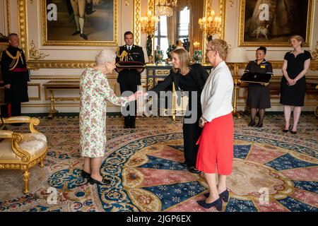 Judith Paget CBE, Chief Executive of NHS Wales, speaking at a ...