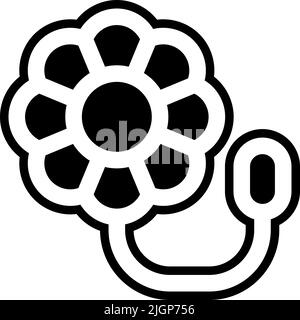 April fools day squirting flower icon . Stock Vector