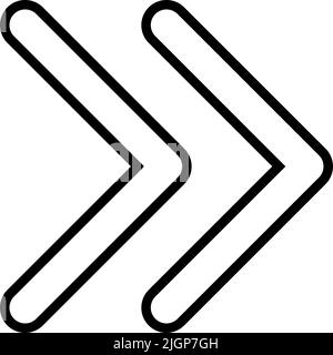 Arrows fast forward icon . Stock Vector