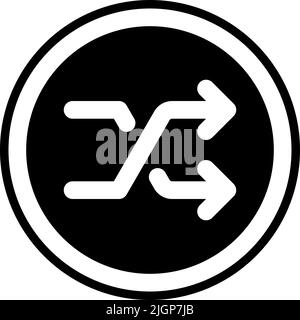 Arrows shuffle icon . Stock Vector