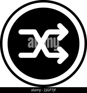 Arrows shuffle icon . Stock Vector
