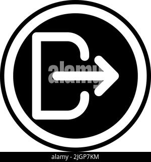 Arrows log out icon . Stock Vector