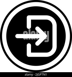 Arrows log in icon . Stock Vector
