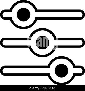 Basic ui adjust icon . Stock Vector