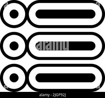 Basic ui list icon . Stock Vector