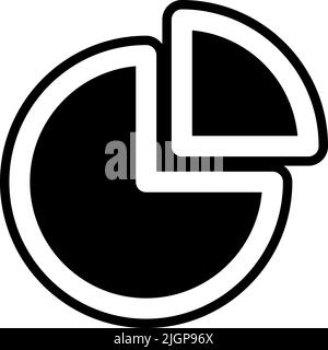Basic ui pie chart icon . Stock Vector