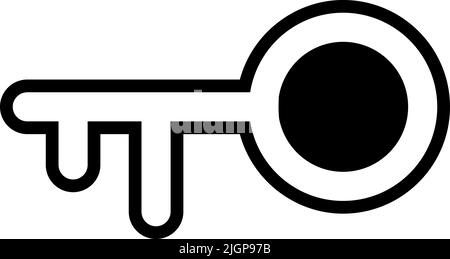 Basic ui key icon . Stock Vector