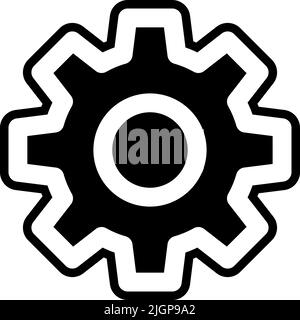 Basic ui gear icon . Stock Vector