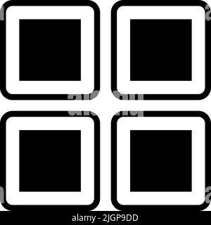 Basic ui open menu icon . Stock Vector