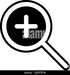 Basic ui zoom in icon . Stock Vector