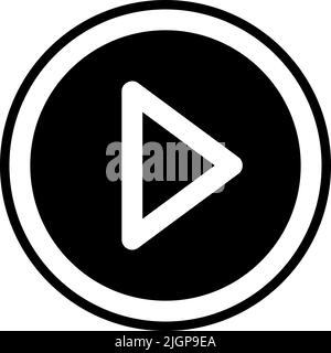 Basic ui play icon . Stock Vector
