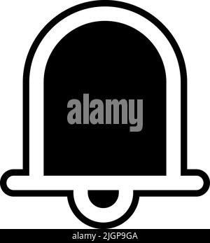 Basic ui notification bell icon . Stock Vector