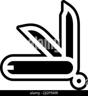 Camping and adventure swiss army knife icon . Stock Vector