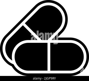 Cats pills icon . Stock Vector