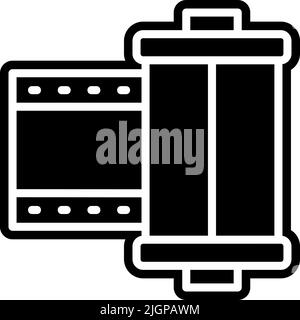 Cinema film reel icon . Stock Vector