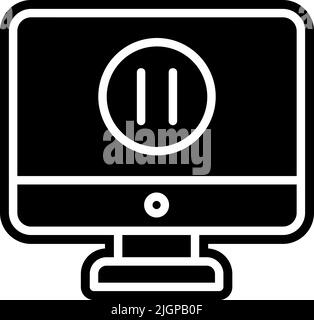 Cinema pause button icon . Stock Vector