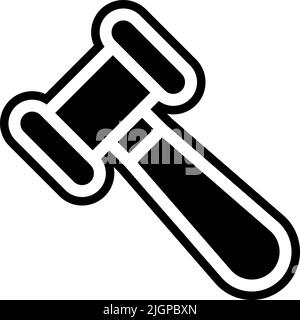 Corruption hammer icon . Stock Vector