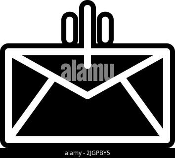 Corruption mail icon . Stock Vector