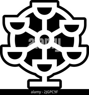 City ferris wheel icon . Stock Vector