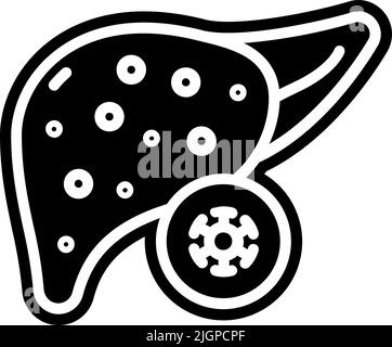 Diseases cirrhosis icon . Stock Vector
