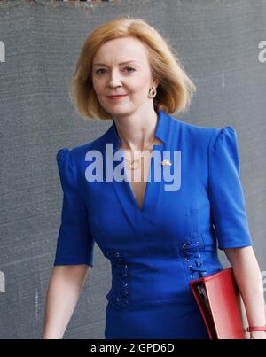 London, UK. 12th July, 2022. Liz Truss, Foreign Secretary, at the Cabinet meeting. Credit: Karl Black/Alamy Live News Stock Photo