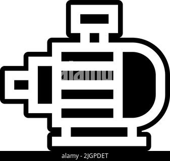 Electrician tools and elements motor icon . Stock Vector