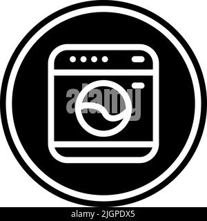Electronics washing machine icon . Stock Vector