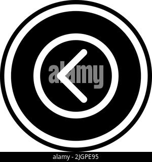 Essential element left arrow icon . Stock Vector