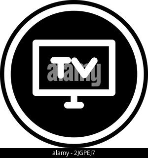 Essential element television icon . Stock Vector
