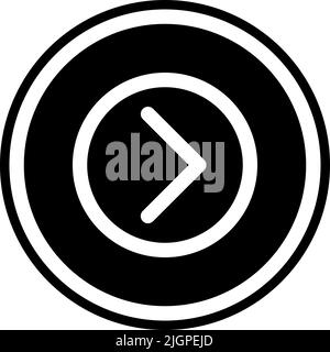 Essential element right arrow icon . Stock Vector