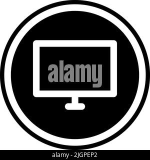 Essential element monitor icon . Stock Vector