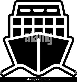 Logistics cargo boat icon . Stock Vector