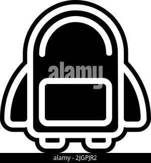 School school bag icon . Stock Vector