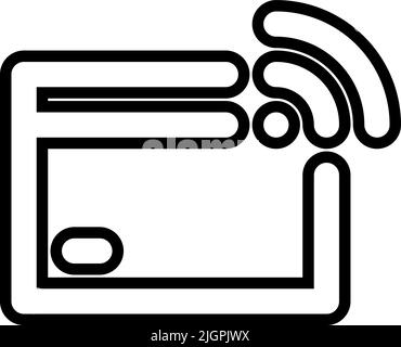 Smart home id card icon . Stock Vector