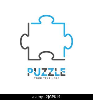 Puzzle. Logo-, Marken- oder Sticker-Vorlage für Websites, Apps und