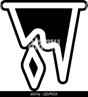 Spring icicle icon . Stock Vector
