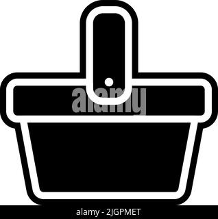 Summer picnic basket icon . Stock Vector
