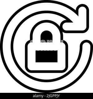 Change user password icon outline vector. Two step access. Identity ...