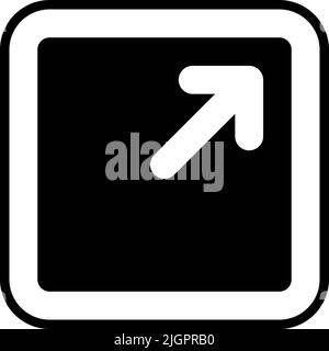 User interface fullscreen icon . Stock Vector